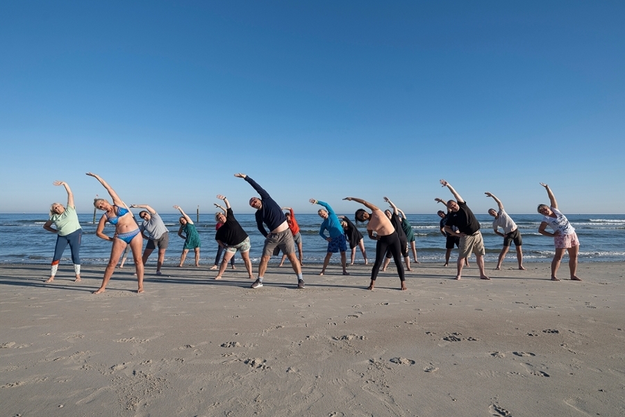Gymnastik am Strand Gymnastik am Strand